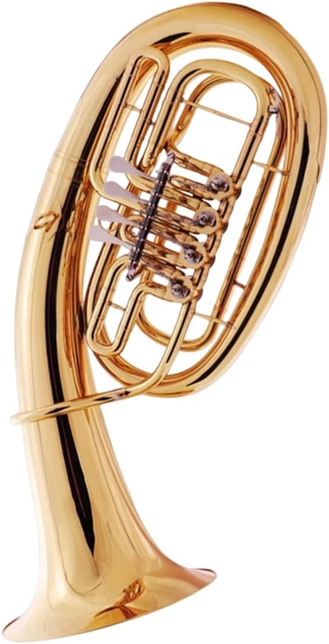 Lacquered Gold B Flat Four Key Euphonium Instrument For Beginners Euphonium All-brass Instrument