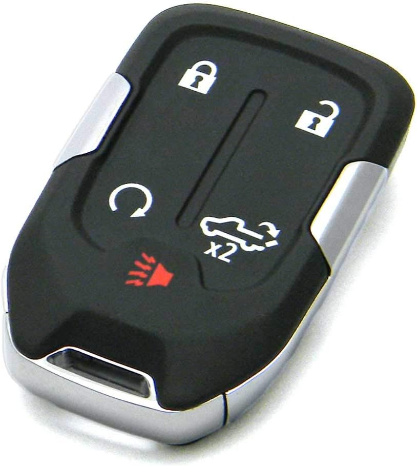 Title - OEM 5-Button Smart Key Fob Remote Compatible with 2019-2021 Chevrolet Silverado (FCC: HYQ1EA, P/N: 13529632)
