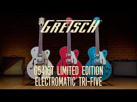 Gretsch G5410T Limited Edition Electromatic Tri-Five Hollowbody Electric Guitar - Fiesta Red on Vintage White