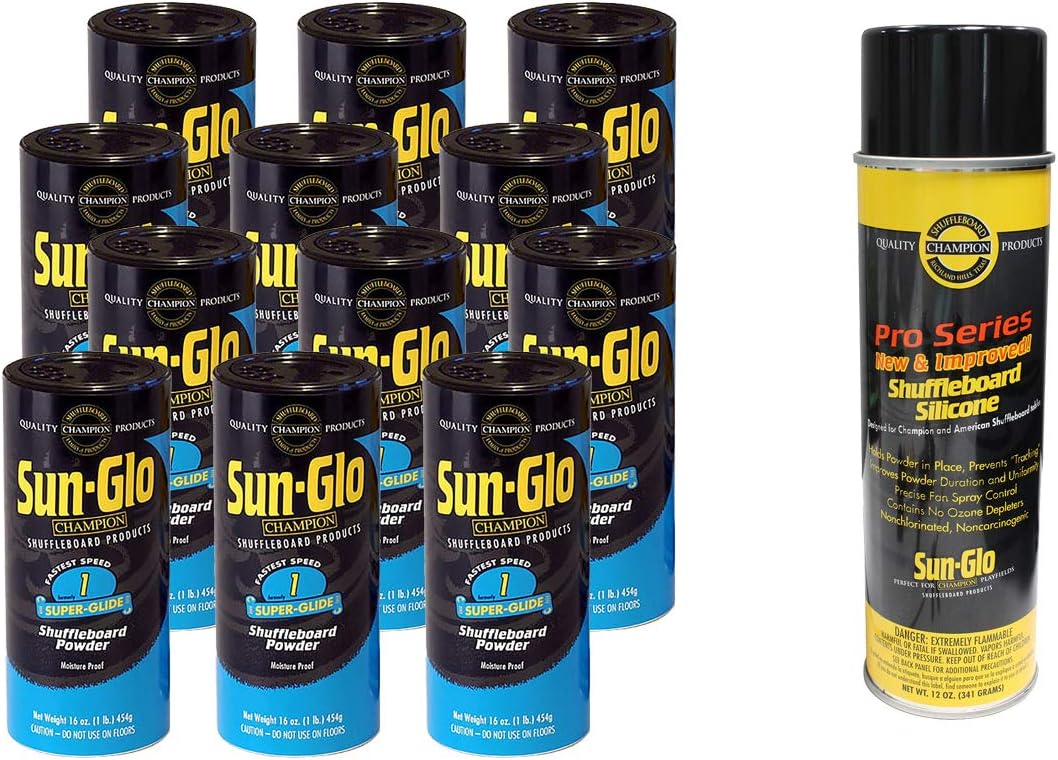 Sun-Glo 12 Cans #1 Super-Glide Wax & 1 Can of Silicone Spray