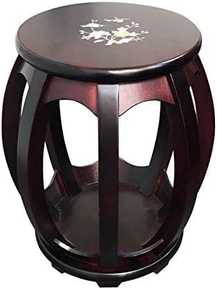 LANDTOM Professional Round Stool of Solid Wood for Guzheng ，Guzheng Red Sandal wood Round stool (RED)