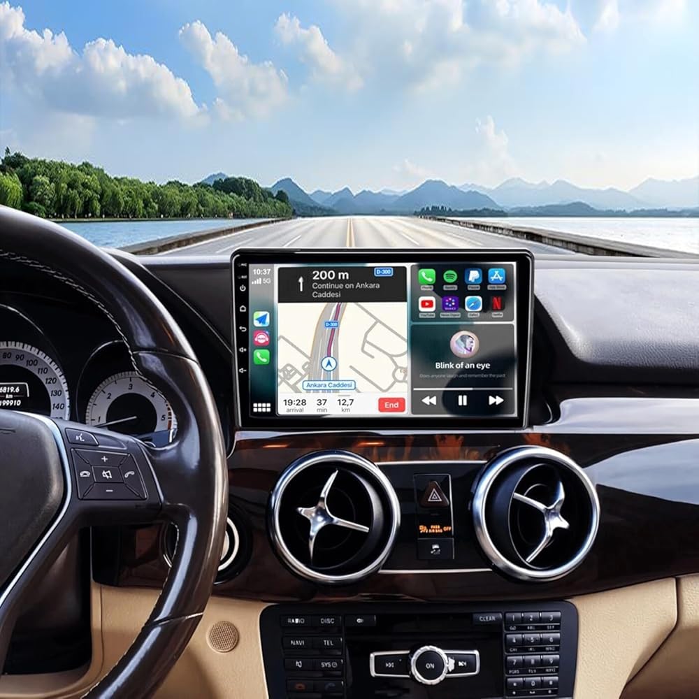 Double Din Car Stereo Radio Compatible for GLK X204 2012-2015 with CarPlay Android Auto, 9