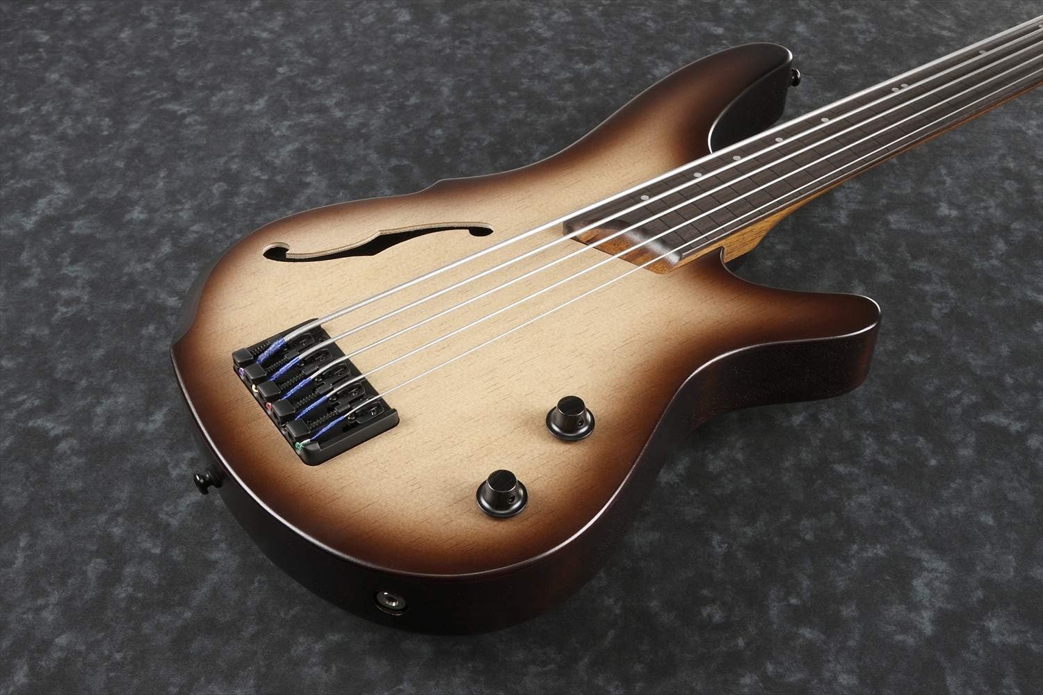 Ibanez SRH505F Fretless - Natural Browned Burst Flat