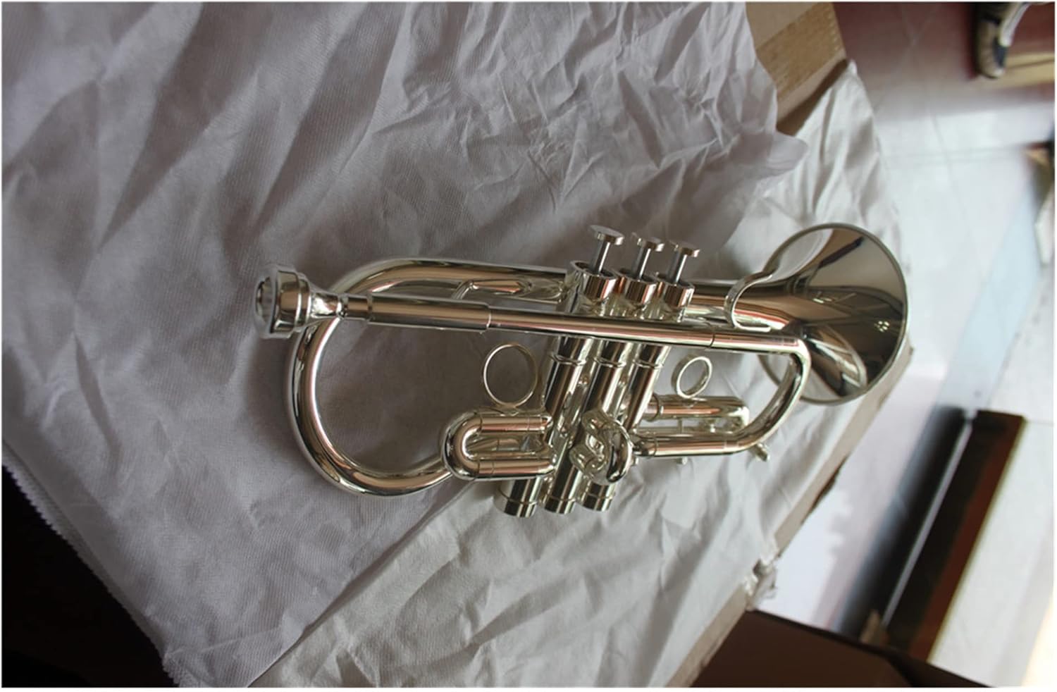 Trumpets Beginner Professional Grade Silver Plated Tone EB Cornet Trumpet Set