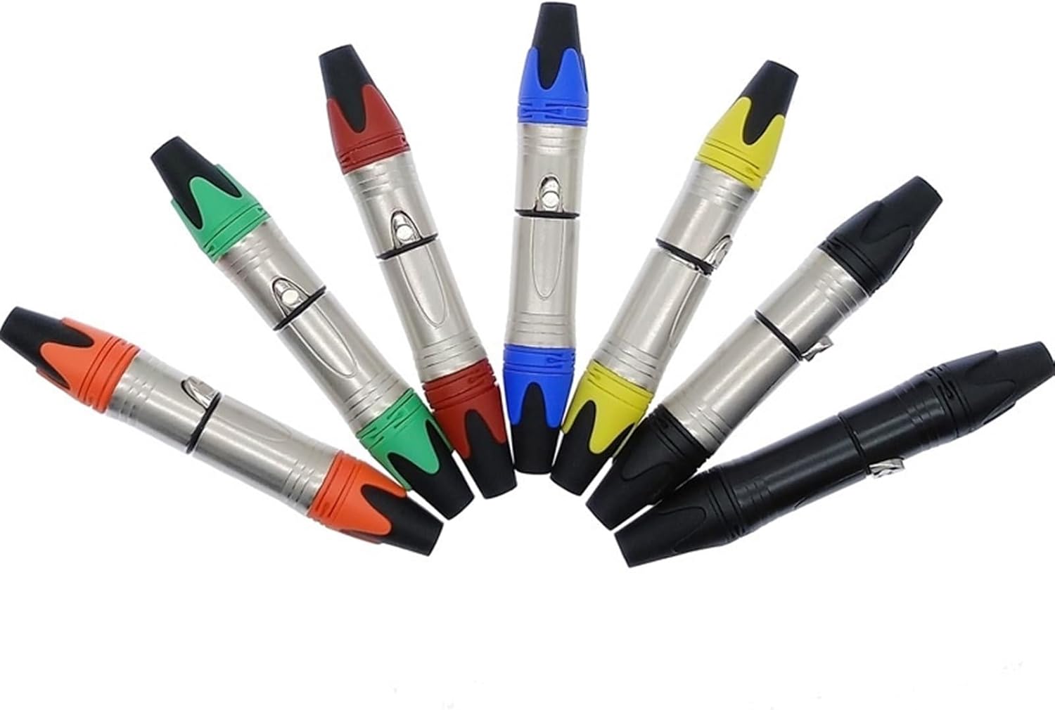 5/10Pcs XLR Connector Audio Microphone 3pin Speaker Connector Male & Female Colour Mic Connector(Orange-S 5PC)