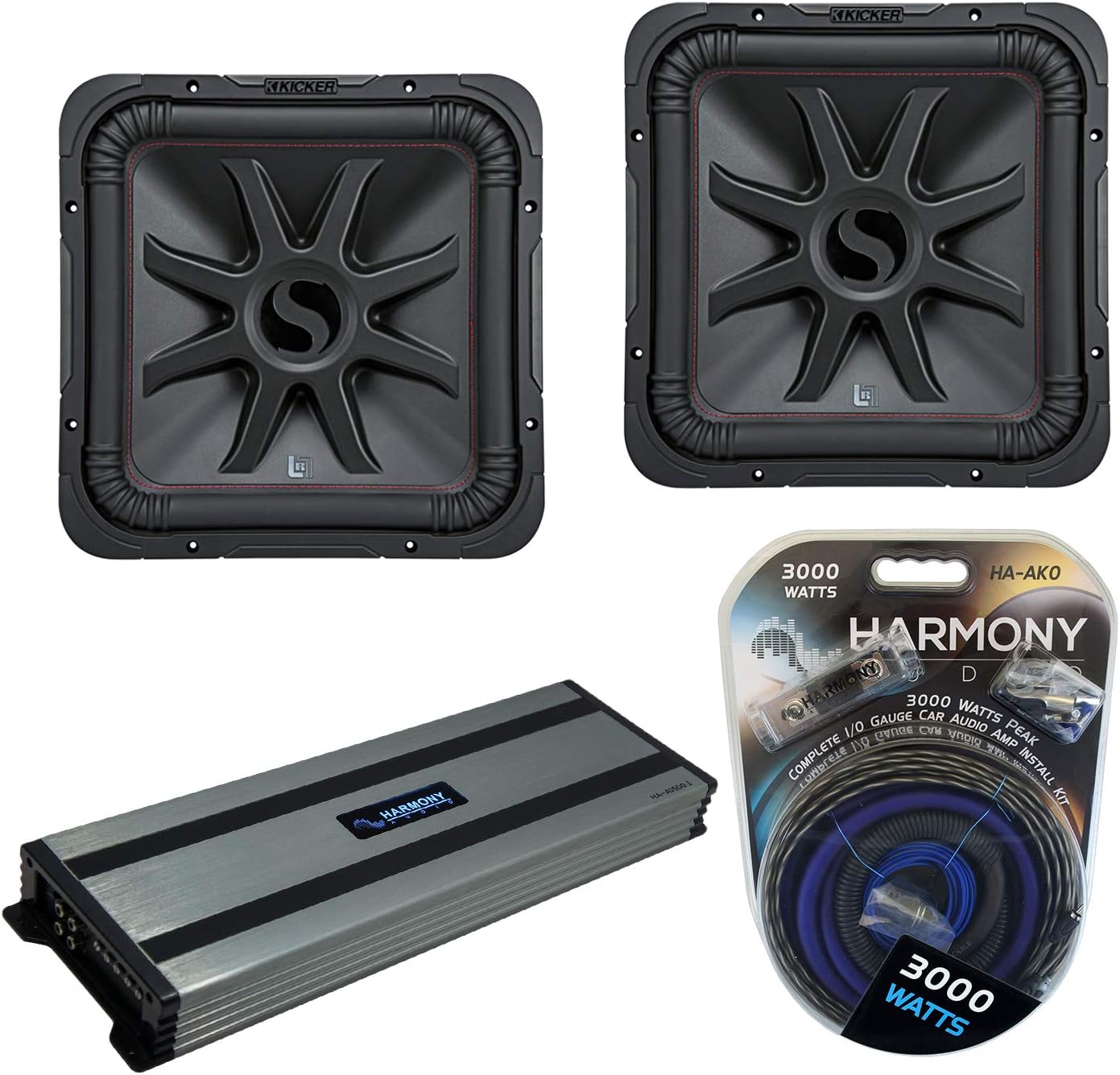 Harmony Audio Kicker (2) 45L7R152 Car Audio L7R Square 15