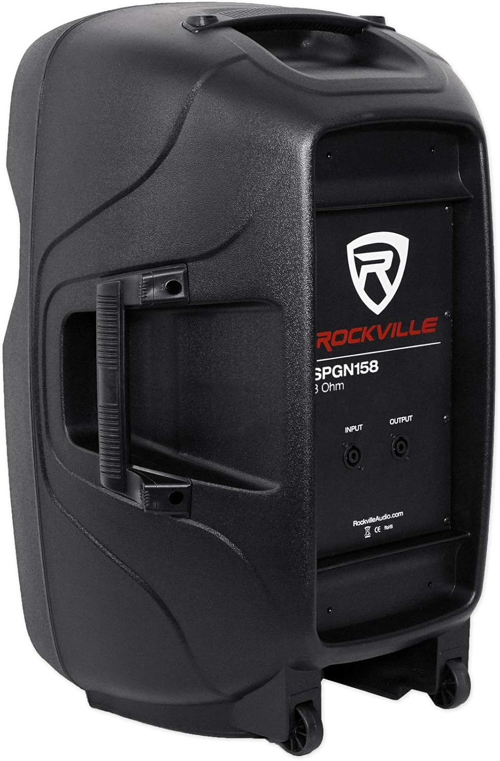 Rockville SPGN158 Karaoke Bundle: (2) 15-in Passive 1600-Watt Speakers, RPM80BT 2400W 8-Channel Powered Mixer with Bluetooth, RWM1203VH Dual Wireless Mics, Tripod Stands + Cables, 8-Items