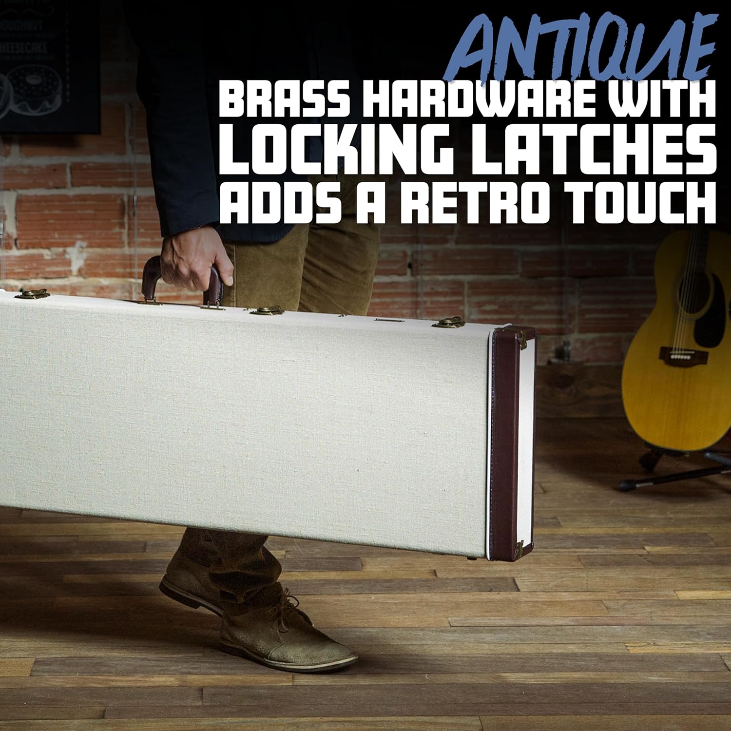 Gator Cases Journeyman Series Deluxe Wood Case for Standard Electric Guitars; Fits Fender Stratocaster/Telecaster, & More (GW-JM-ELEC)