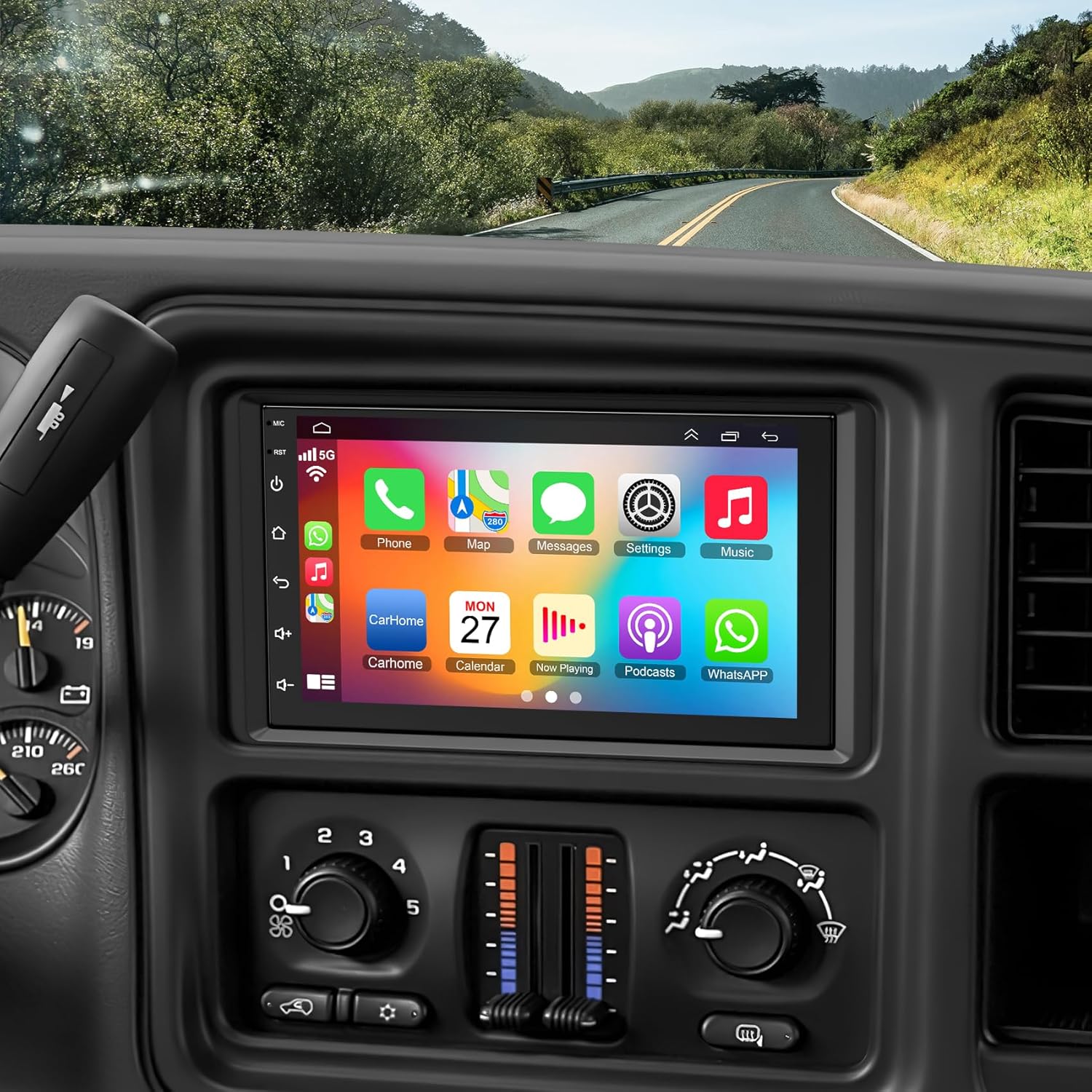 8 Core Android 15 Car Radio for Chevrolet Chevy Silverado 1500/2500/3500 2003-2006, Tahoe 2003-2006, GMC Sierra 2003-2006, Yukon 2004-2006, 7'' Stereo with Carplay&Android Auto|5G WiFi|1080P Camera