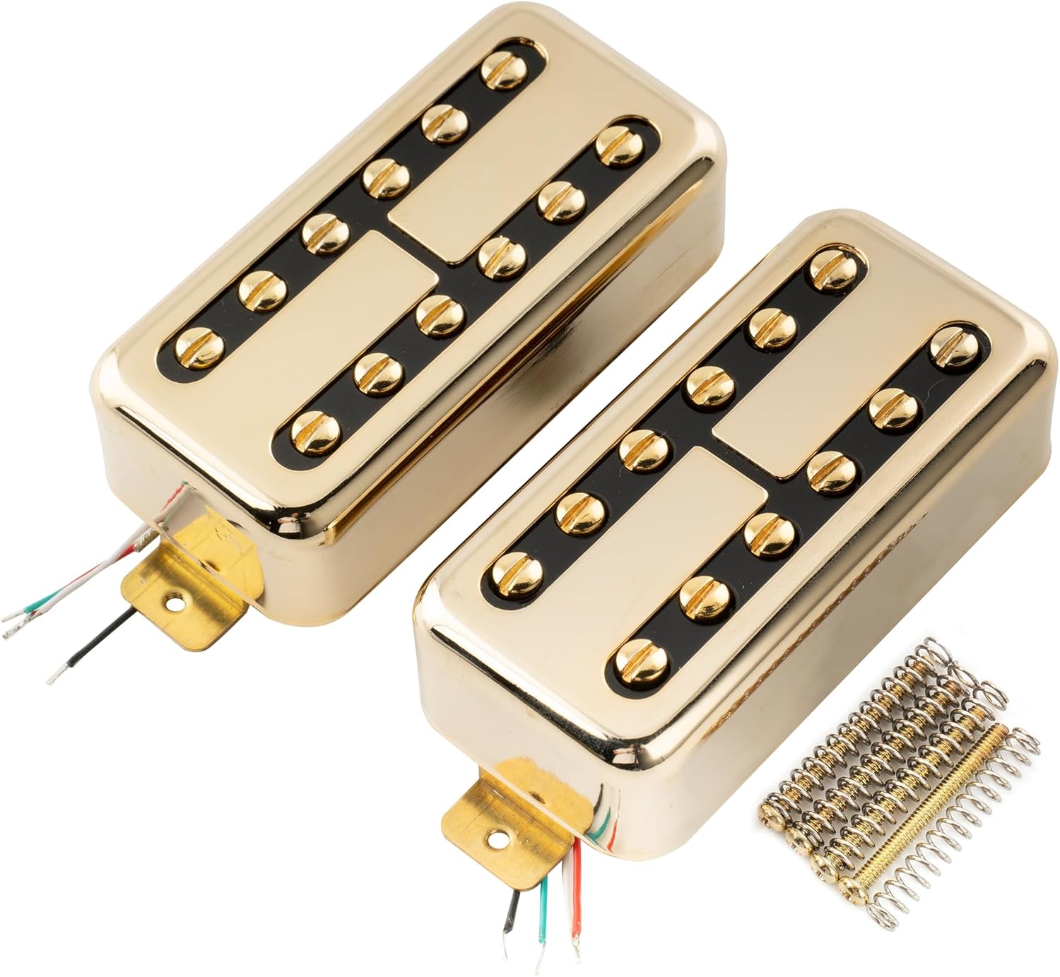 Artec TVFT-A Filtertron Style Alnico 5 Magnet Humbucker Electric Guitar Neck Bridge Pickups Set, Gold