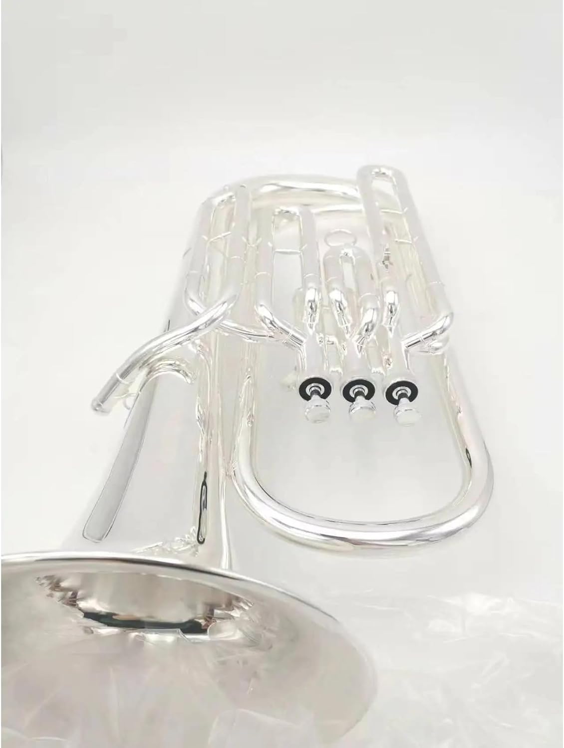 Beginner euphonium Brass Silver Plated Baritono B-flat Tenor Professional-grade Tone Three-key Euphonium Instrument Trumpet Horn