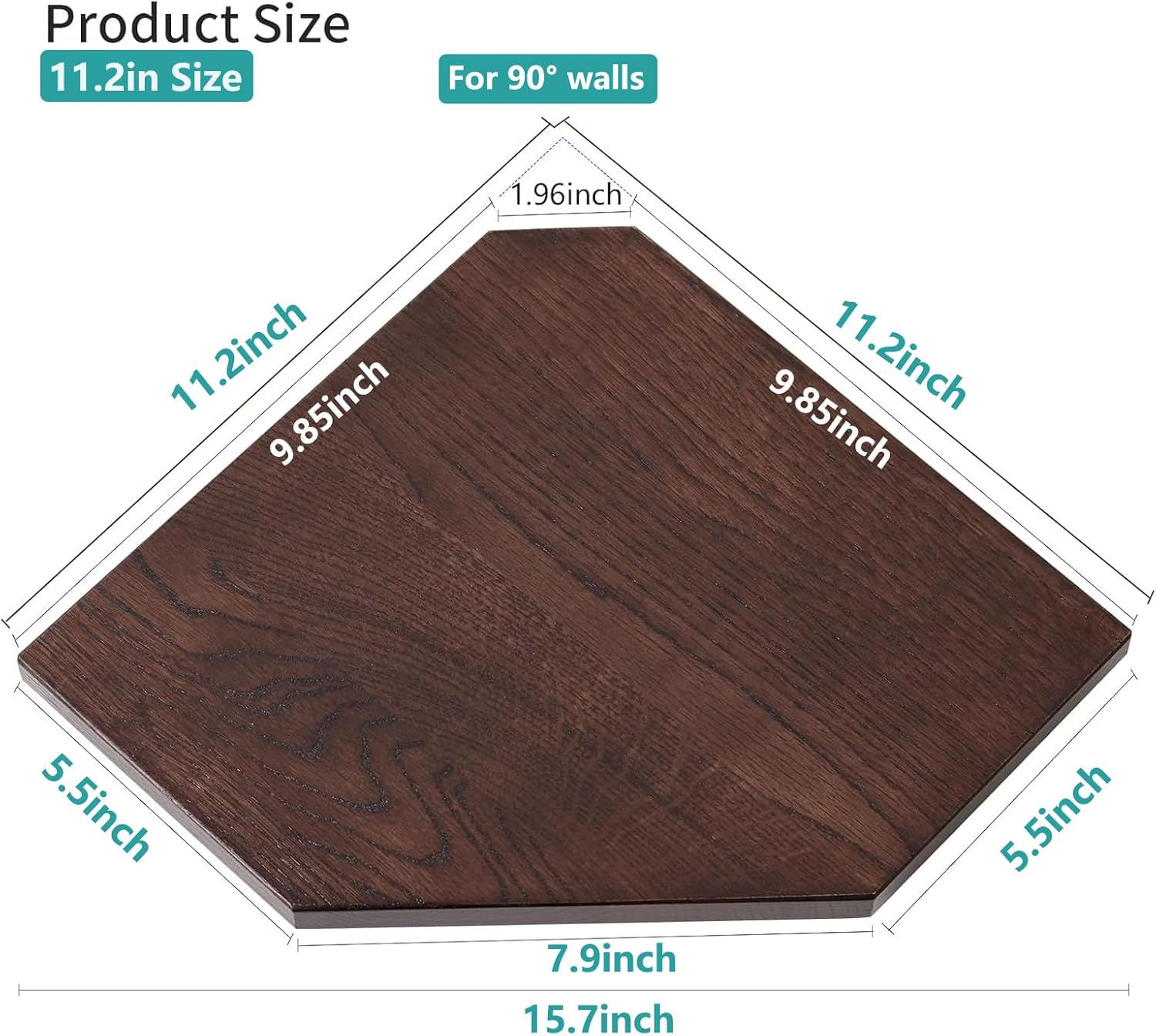 4PCS Corner Shelves Wall Mount Set Round End Floating Speaker Shelf Display Shelf for Small Plant Photo Frame