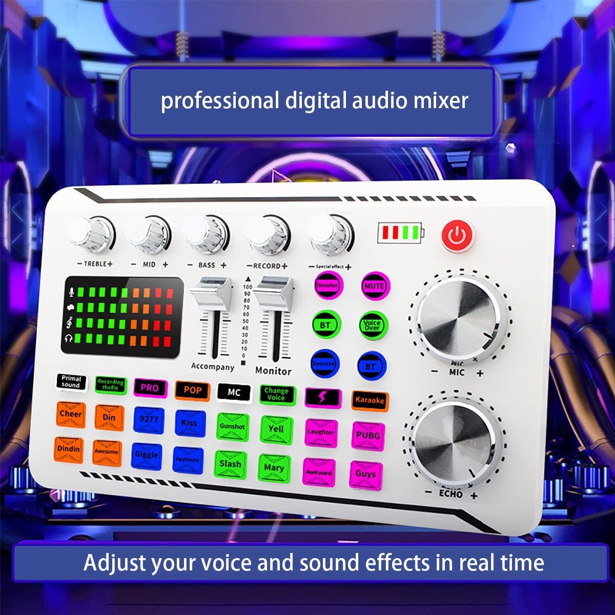 Podcast Equipment Bundle, Recording Studio Equipment with F998 White Sound Card and Bm800 Cantilever Set，Studio Condenser Microphone for Smartphone, DJ, Video Recording, Streaming and Singing