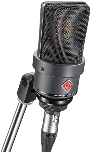 Neumann TLM 103 - MT Large Diaphragm Cardioid Condenser Microphone, Black Bundle with Pig Hog PHM10 8mm 10ft Microphone Cable, Mic Pop Filter & Instrument Polishing Cloth