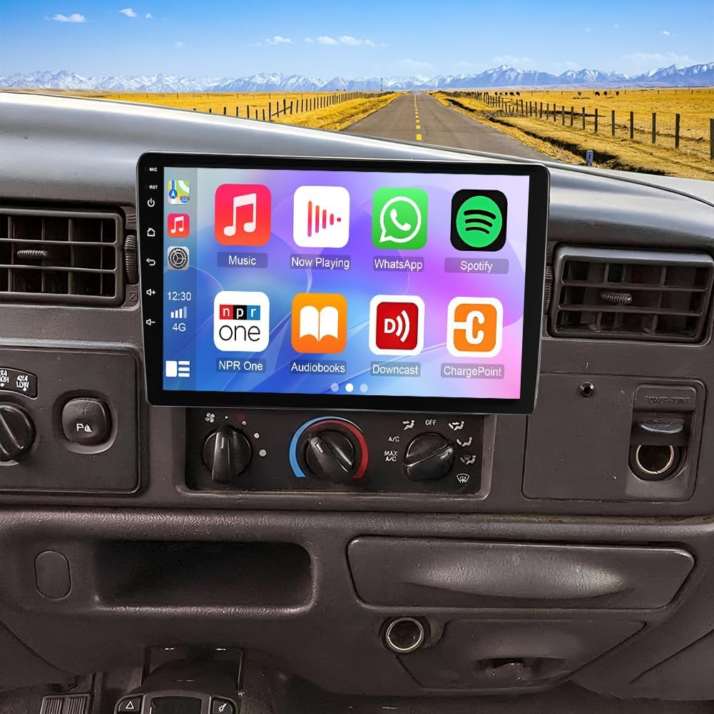 Android 15 Double Din Car Stereo Radio for 1999-2004 Ford F250 F-350，4+64G 10.1