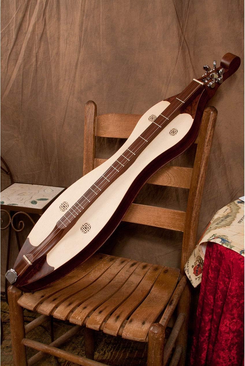 Dulcimer Package Includes:Dulcimer 4-String Vaulted Knotwork + Gig Bag Case + 4 String Replacement Set