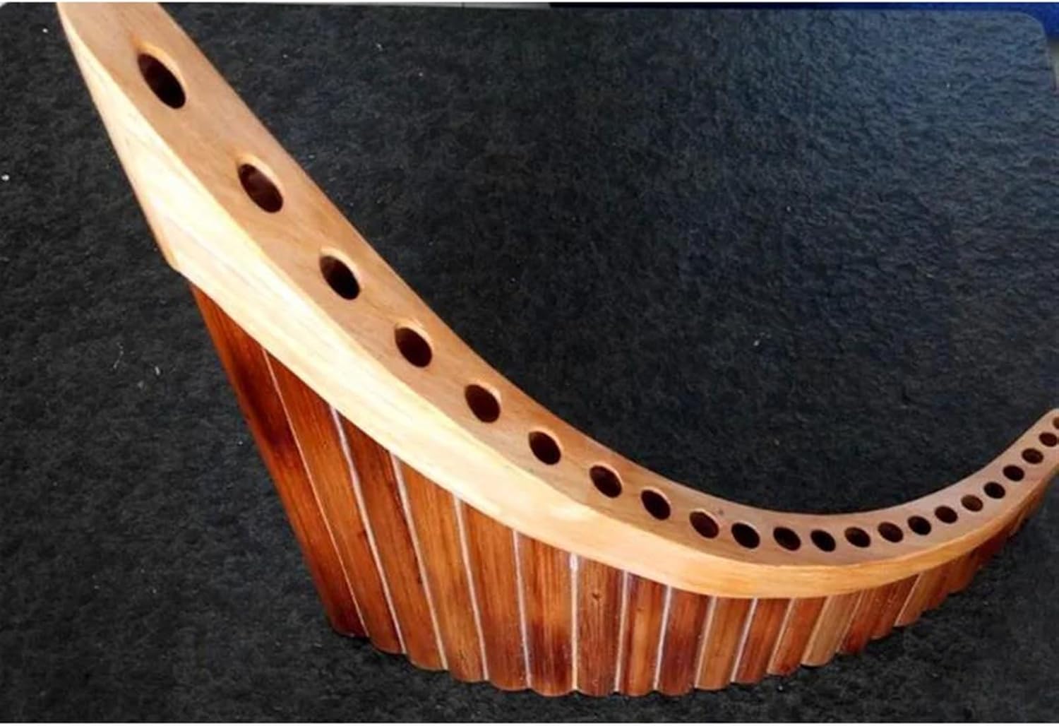 pan flute for beginners 22 Pipes Professional Right/Left Pan Flute Handmade Panflute Panpipes Woodwind Musical Instrument C/G Key (Color : Left Hand C key)