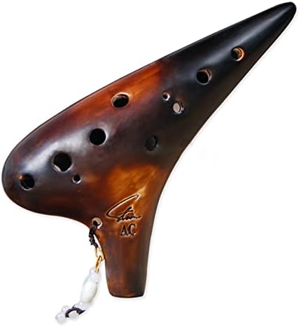 Classic FengYa 12 Hole Ocarina Ceramic Flute,for Professional, 7 Keys Available (G (Alto) Key)