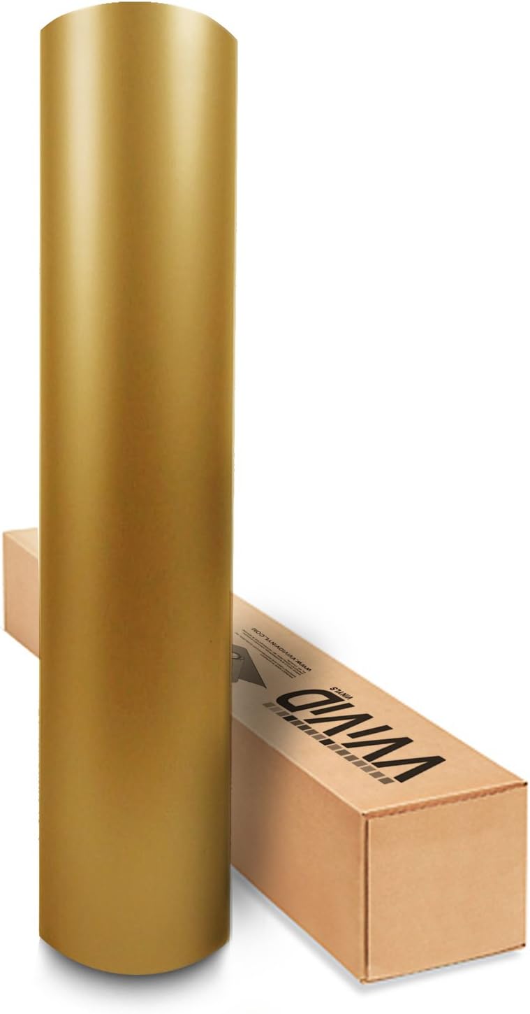 VViViD Matte Metallic Pearl Gold Vinyl Wrap Roll with Air Release Technology (50ft x 5ft (Full Car Wrap Roll))