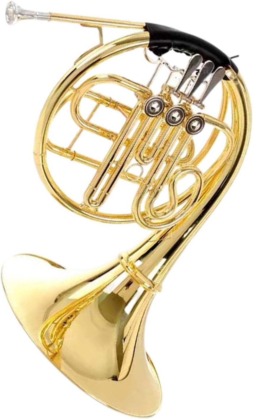 4 Key French Horn Adult French Horn B Flat To F Key One Piece Double Row Instrument Gold Four Single(1)