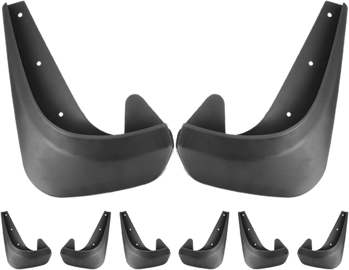 8 Pcs Car Mud Flaps Splash Guards Compatible with Pickup Trucks Side Skirts Wheel Tire Easy Application Universal