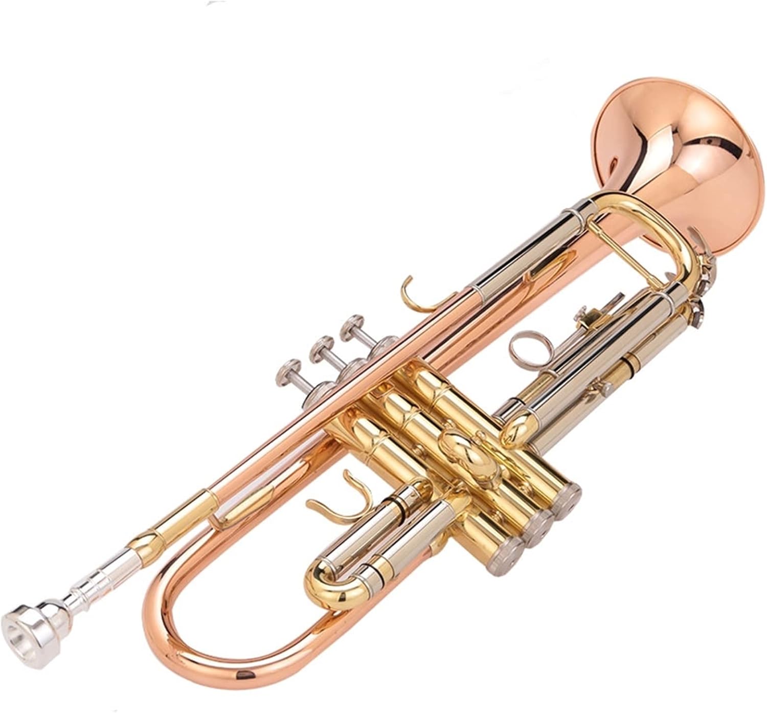 TSTS Wind Instruments Phosphor Brass Band Plays The Beginners 7C Mouth Trumpet Instruments in B Flat Box Professional Trumpet