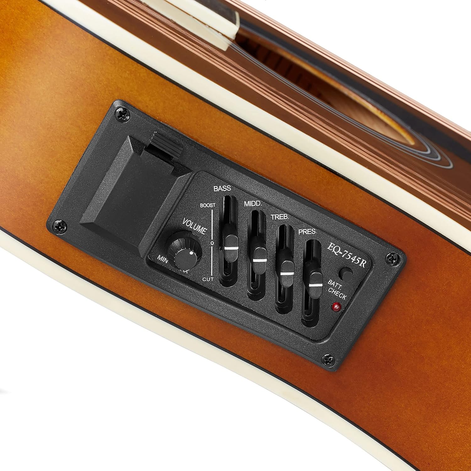 Ashthorpe Full-Size Thinline Cutaway Acoustic Electric Guitar Package with 10 Watt Amp - Brown