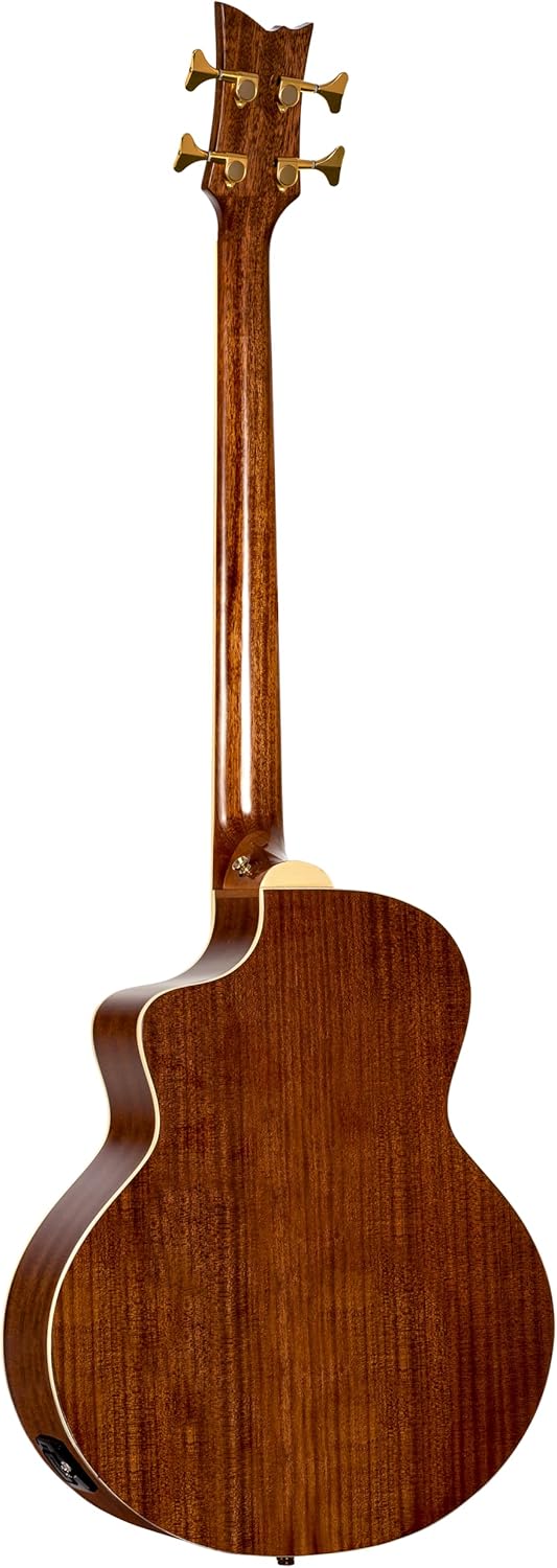 Ortega Guitars Deep Series 4 String Acoustic Bass Guitar, Right-handed, Black, (D8CE-4)