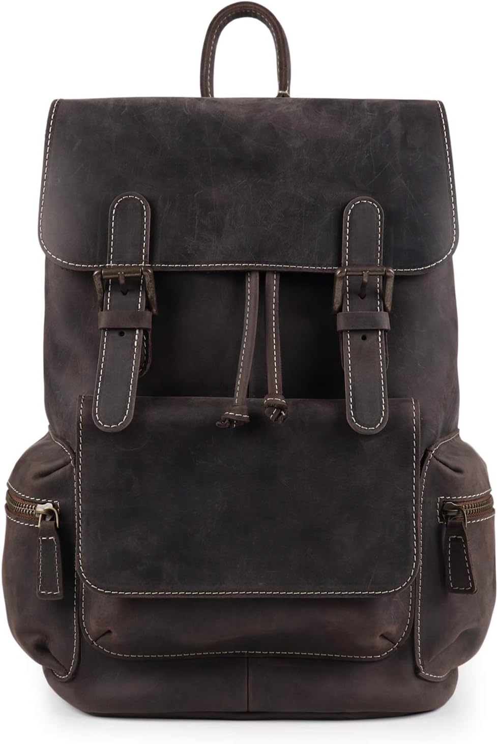 MegaGear Valley Leather Backpack, Chestnut, Large