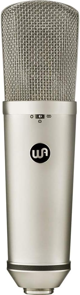 Warm Audio WA-87 R2 Multi-Pattern Condenser Microphone (Nickle) Bundle with Auray MS-5230F Tripod Mic Stand and 20