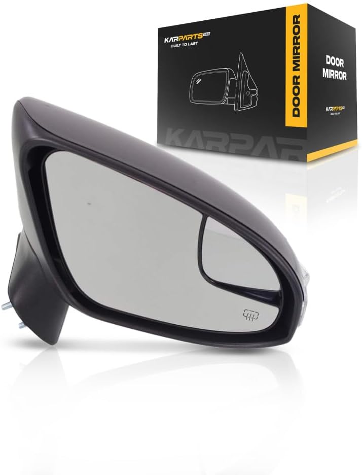 For Toyota Venza 2013 2014 2015 2016 Door Mirror Passenger Side | Power | Heated | Manual Folding | w/Memory, Signal and Puddle Light | Paintable | Replacement For 879100T050C0 | TO1321351