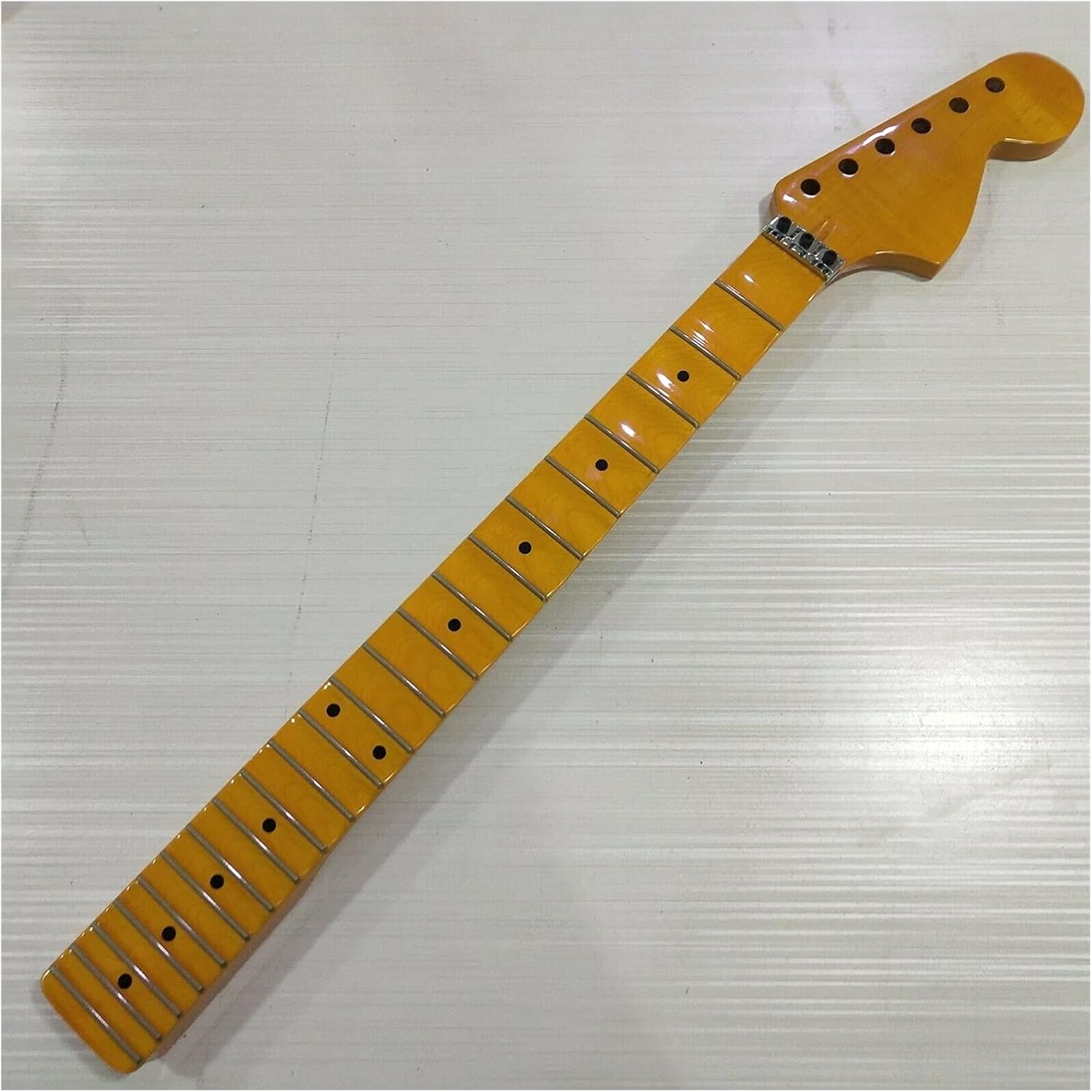 LYNLYN Yellow Maple Guitar Neck for Floyd Rose Nut, 22 Frets, 42mm Width, 25.5 inches Scale Length
