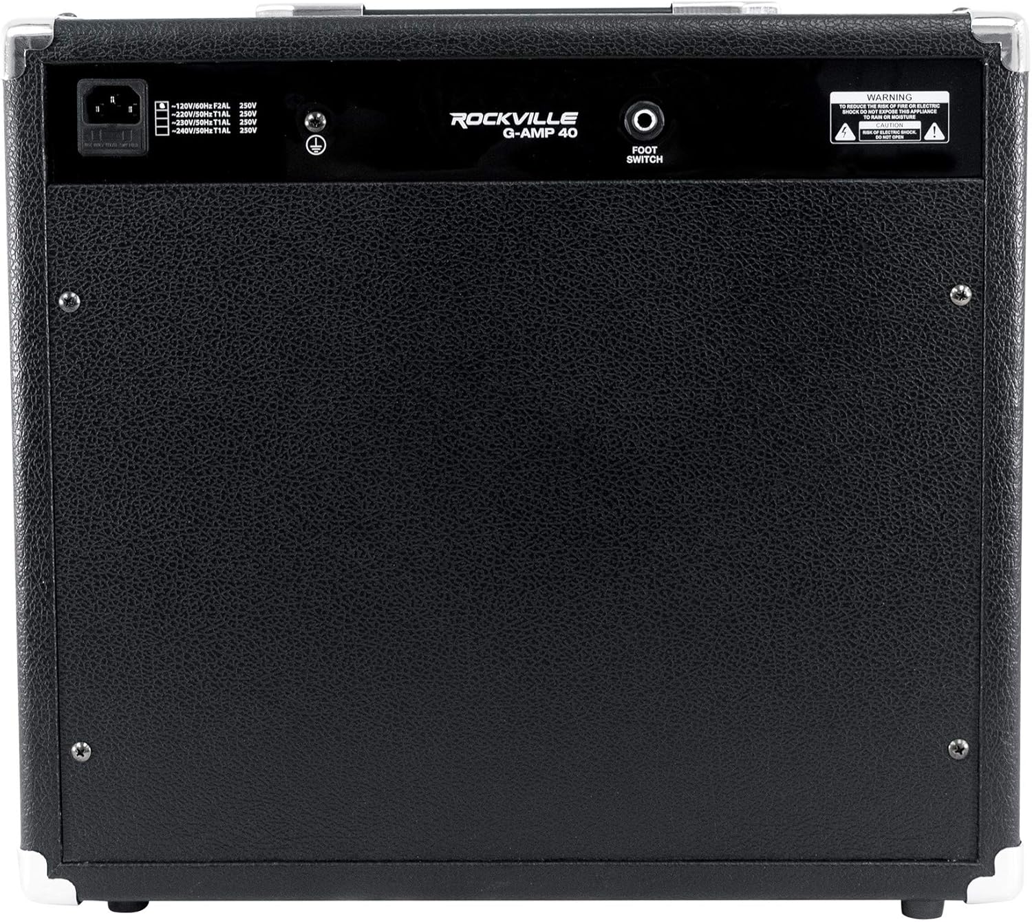 Rockville G-AMP 40 Bundle: Guitar Combo Amplifier, RMC-XLR Wired Microphone, 10 in Speaker, Bluetooth, USB, Microphone Input, Footswitch, Speaker Cabinet, DJ Handheld, Metal Body, Two Cables, 2-Items