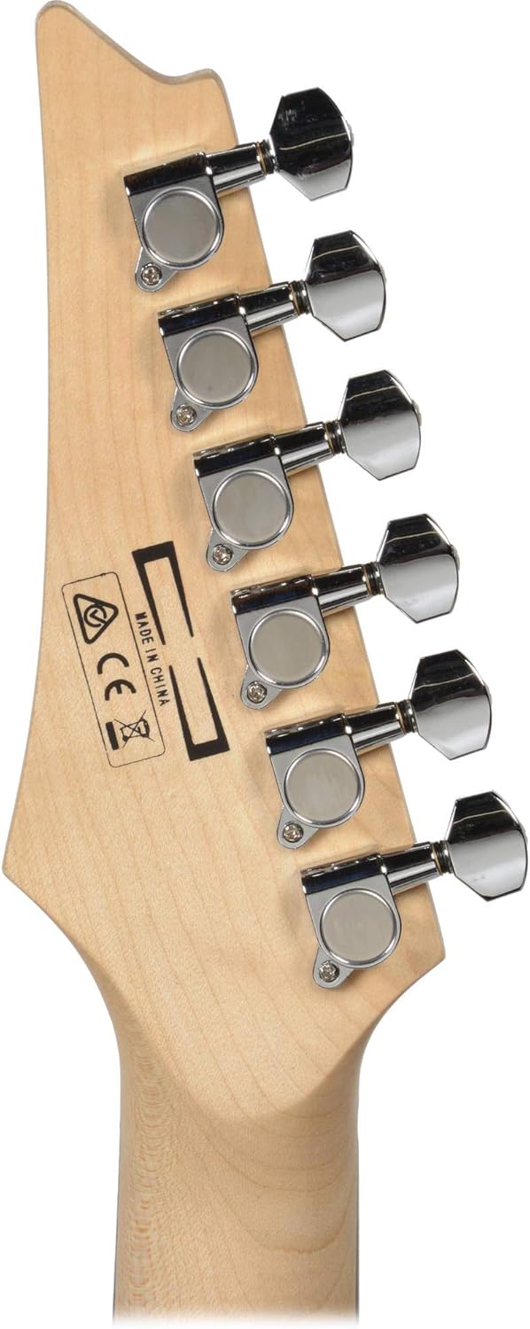 Ibanez GIO Series GRX20Z Electric Guitar Black Night - With Ibanez IGB101 Gig Bag, On-Stage Guitar Stand, Cloth