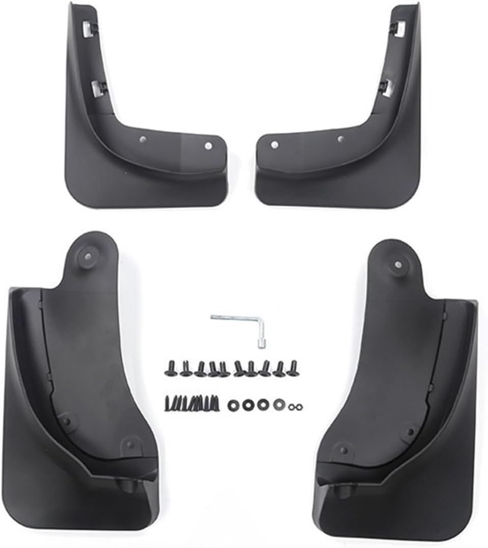 ALturn Rear Fender Protector Large Mudguard Modified Mudguards，Compatible for Tesla 21-23 My Fender Splash Guards Car Mudflaps 4Pcs(B)