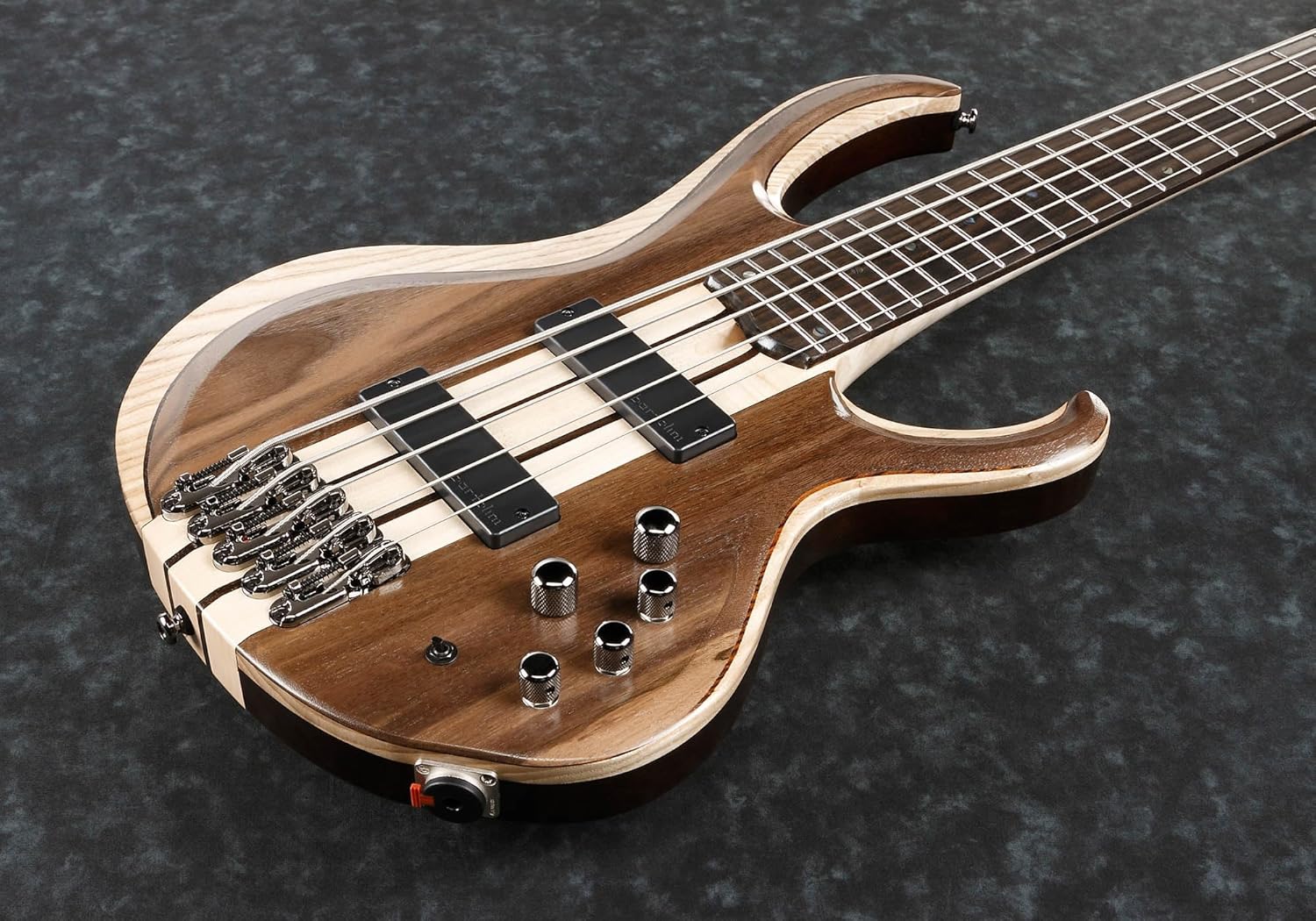 Ibanez BTB745 Standard 5-String Bass Guitar - Natural Low Gloss Bundle with Gig Bag, Strap, Instrument Cable, Austin Bazaar Instructional DVD, and Polishing Cloth