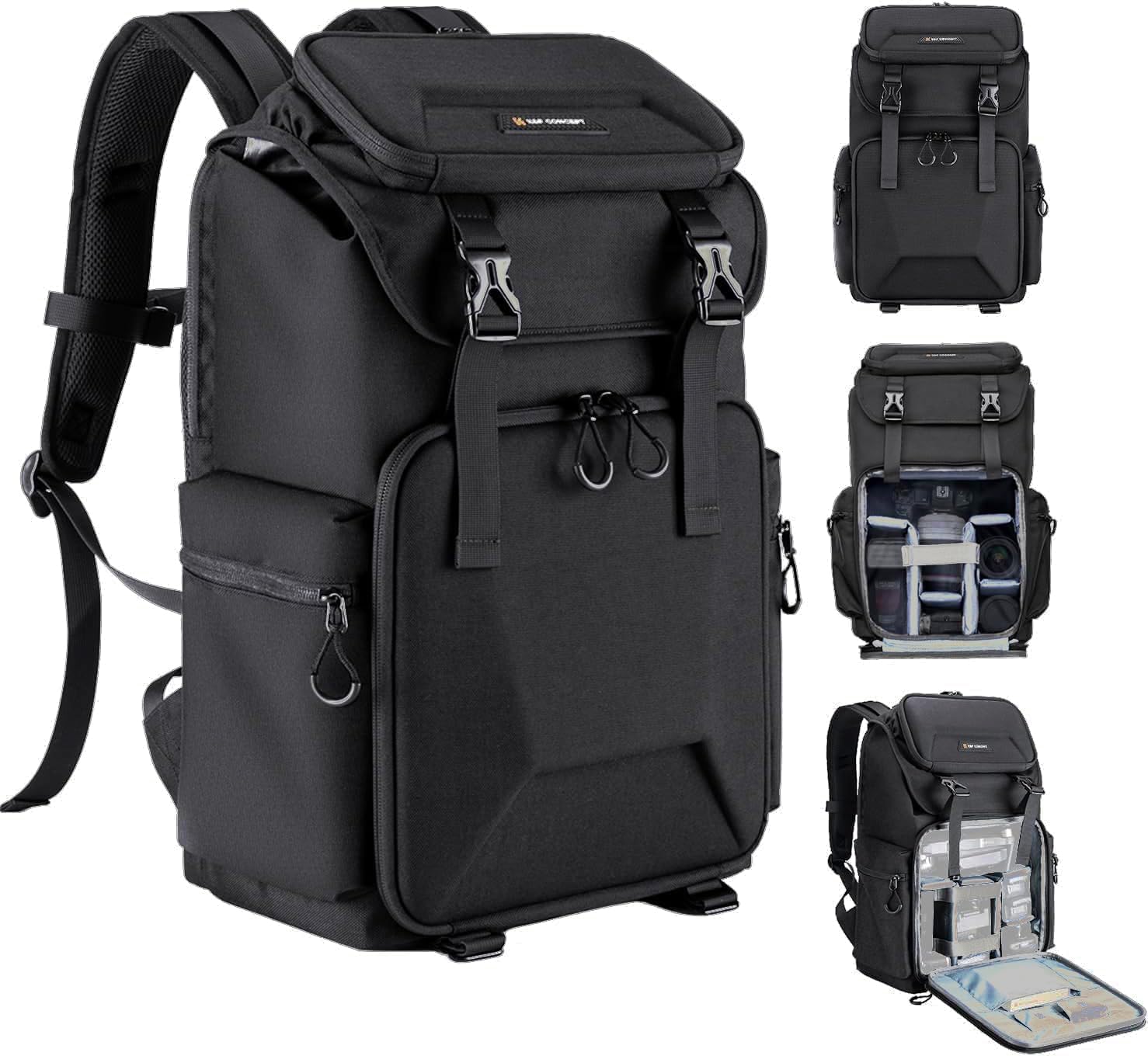 K&F CONCEPT Camera Backpack, Hard Shell Camera Bag, Large Capacity Photography Backpack with 15.6
