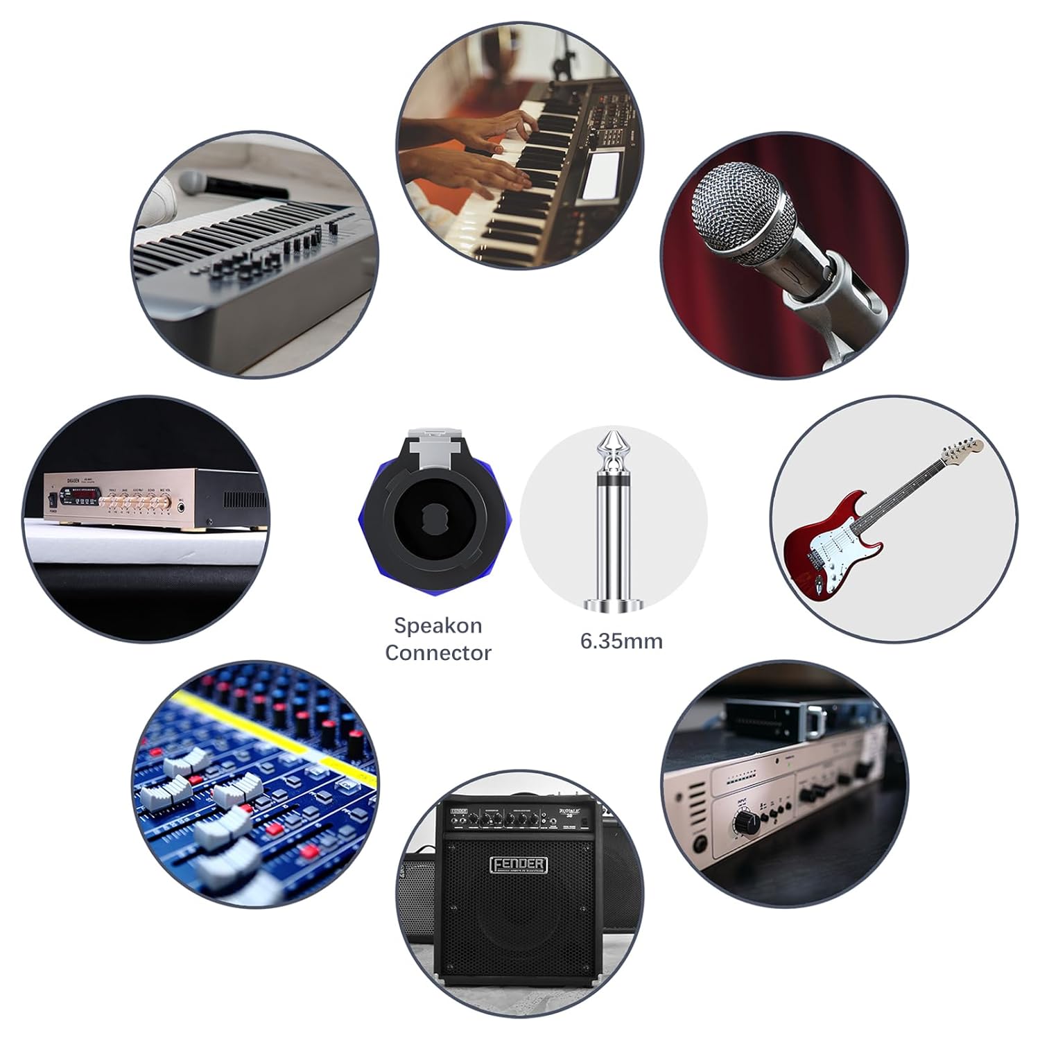 2 Pack 100 feet Speakon to 1/4