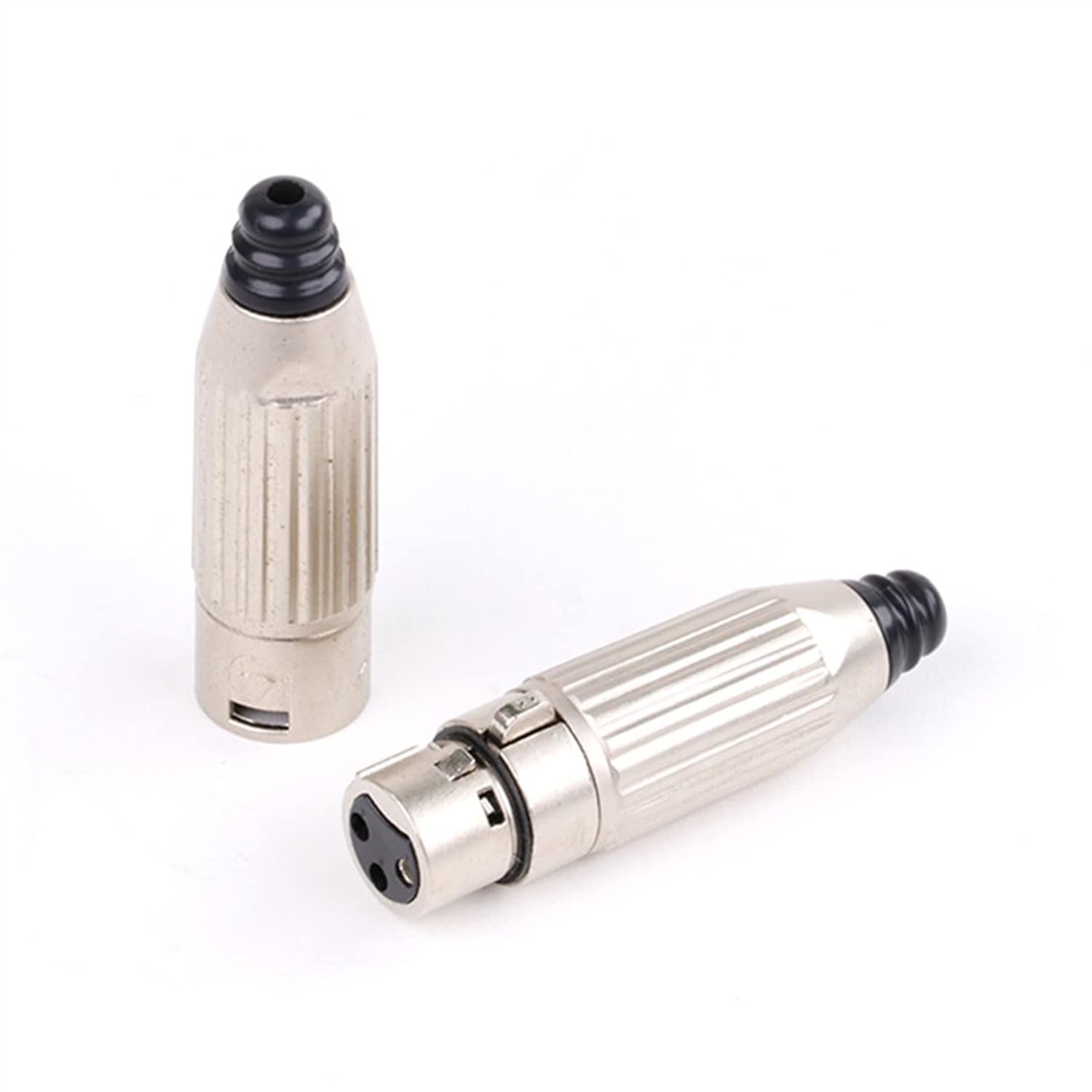 Silver Cable Soldering Straight Adapter X L R 3 Pin Male Female Plug XLR Audio Microphone Connector Adapter 10Pcs (Color : 10xD1033F)