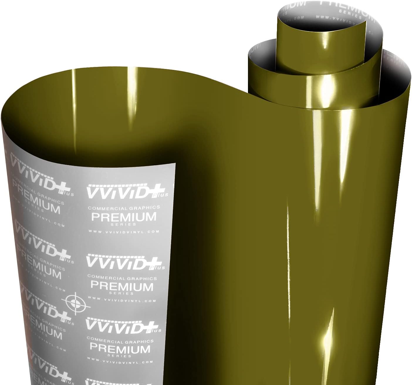 VViViD+ Ultra Gloss Combat Green Vinyl Car Wrap (10ft x 5ft)