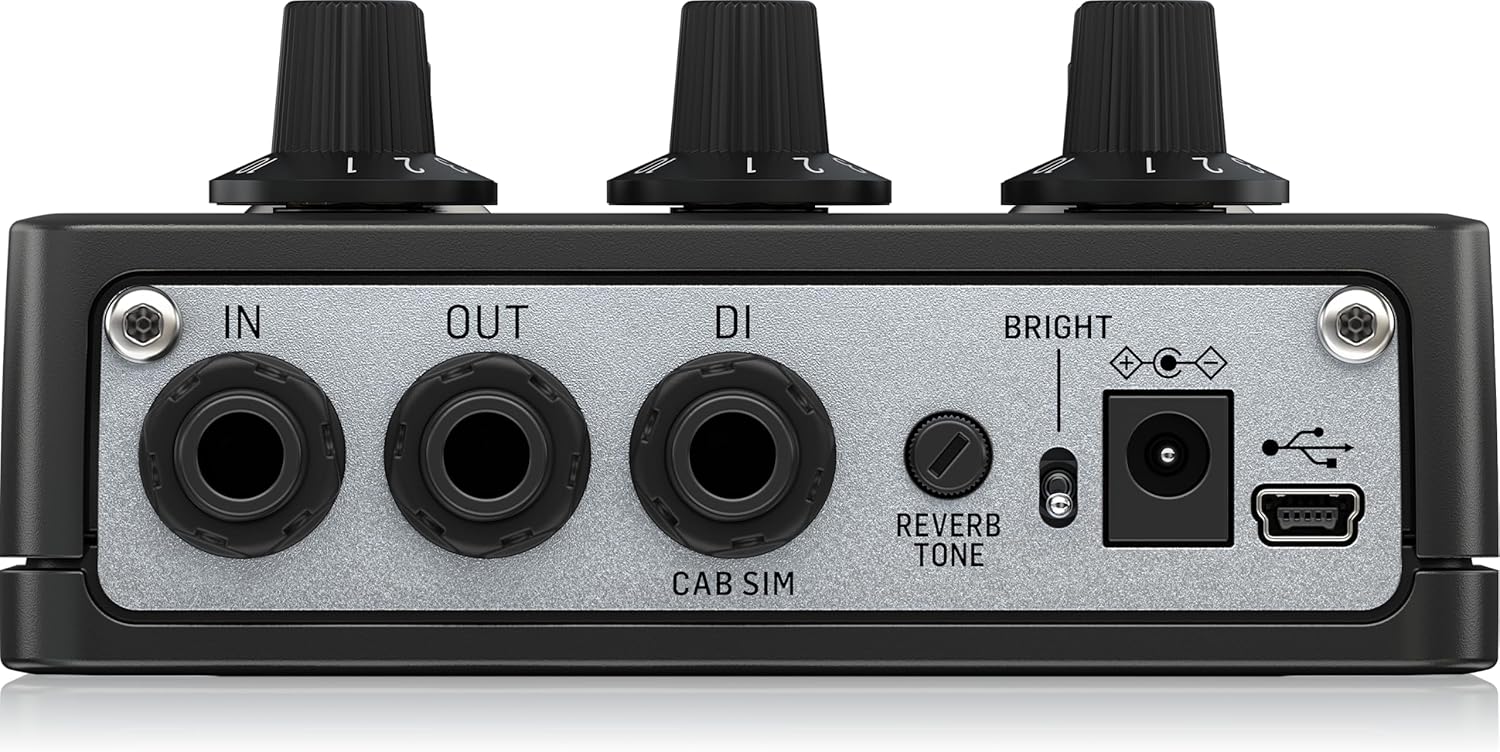 TC Electronic COMBO DELUXE 65' PREAMP Guitar Pedal | Twin-Channel Preamp with Independent Channel Controls, Built-in Spring Reverb & Dedicated Outputs for DI and Headphones