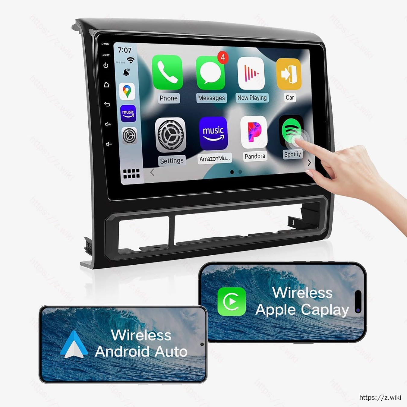 Car Stereo with Apple Carplay Wireless, ViaBecs 9