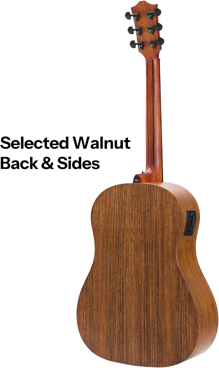 Bromo BAT 9ME BK SG Solid Top Dreadnought Acoustic Guitar