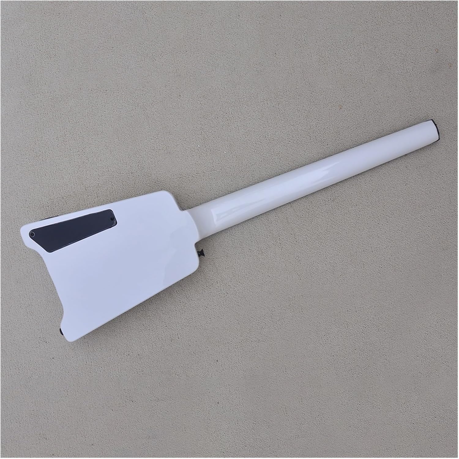 VENEKA Headless Electric Guitar 24 Frets 39 Inches White Headless Electric Guitar with Tremolo Bar Rosewood Fretboard