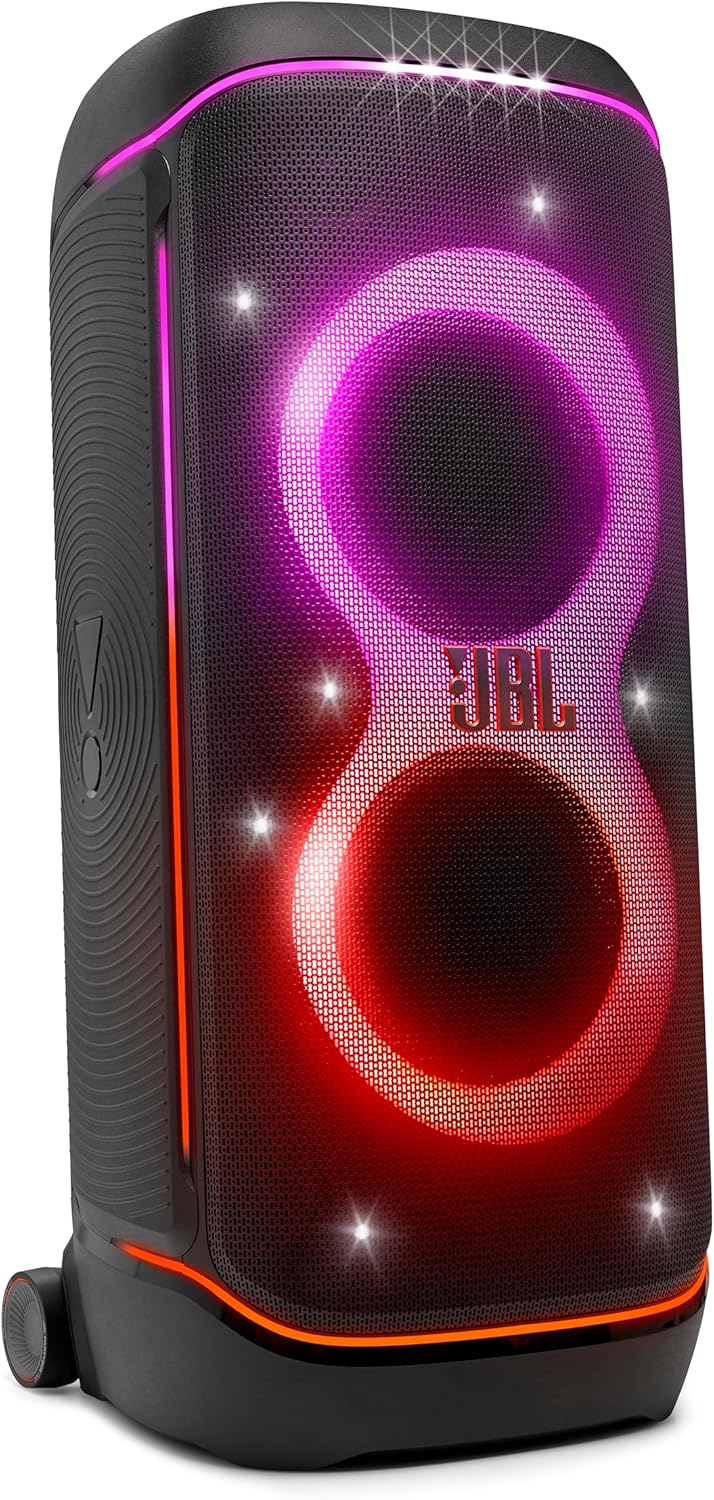 JBL PartyBox 720 - Loudest Battery-Powered Party Speaker with Superior Pro Sound and a Futuristic lightshow, Up to 15 Hours Playtime & IPX4 Splash Proof (Black)