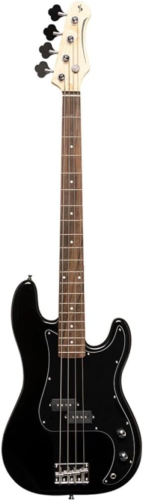 Stagg 4 String Bass Guitar, Right, Black, Full (SBP-30 BLK)