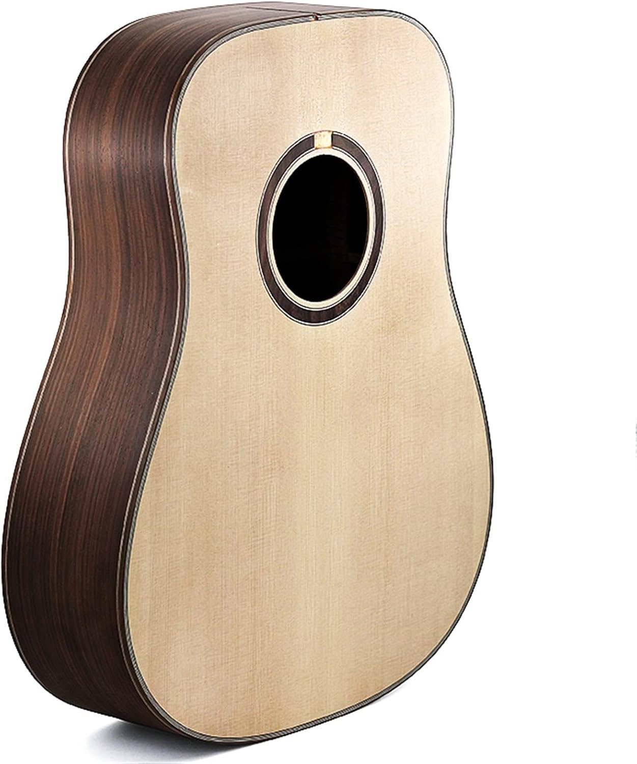 Folk Guitar 41 Inch Full Single Finished Barrel Combination Material Rosewood Back and Side Spruce Veneer Material Assembly DIY Guitar Kit (Color : 2)