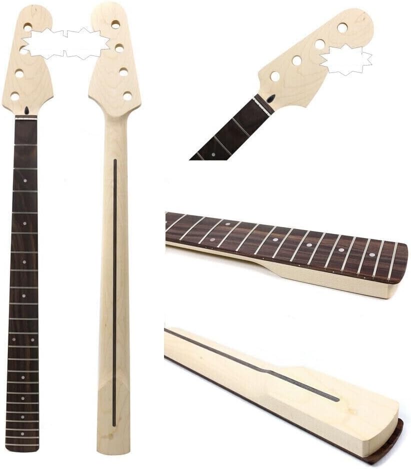 Maple Bass Guitar Neck 32inch Rosewood Fretboard Dot Inlay DIY Guitar 22Fret
