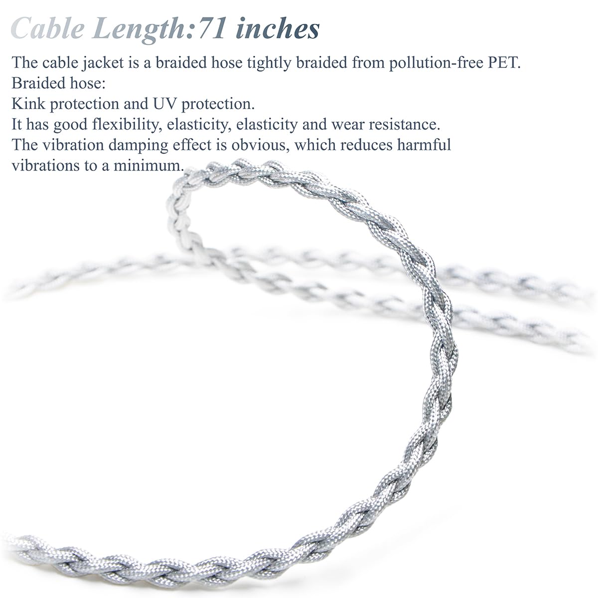 6N Single Crystal Silver Headphone Cable for Audeze LCD-X LCD-GX LCD-XC LCD-2 LCD-3 LCD-5 LCD-MX4 LCD-4Z MM-500 Elite Empyrean GRADO HP100se Signature S750 4Pin Mini XLR Upgrade Cable (4Pin XLR Plug)