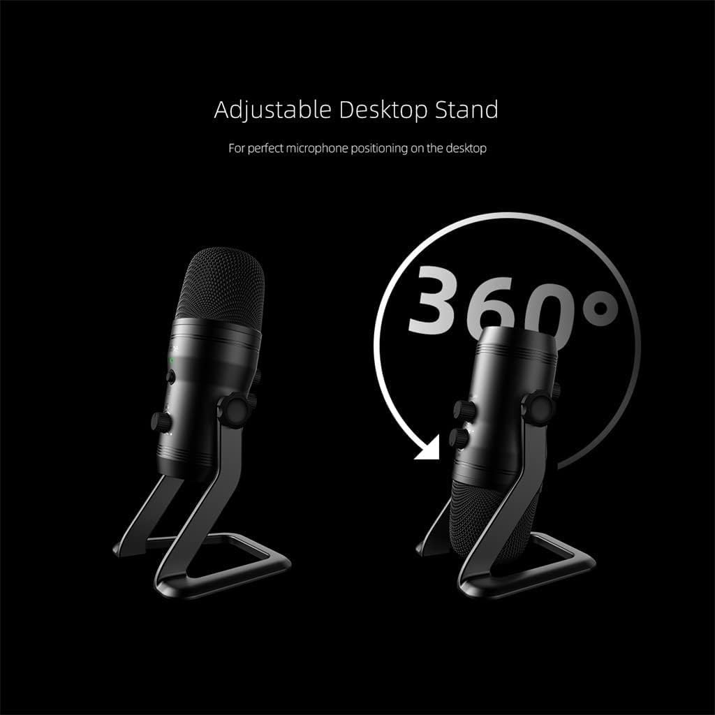 USB Recording Microphone, Computer Podcasting Microphone, Suitable for Four Voice Pickup Modes, Vocal and Game Microphones